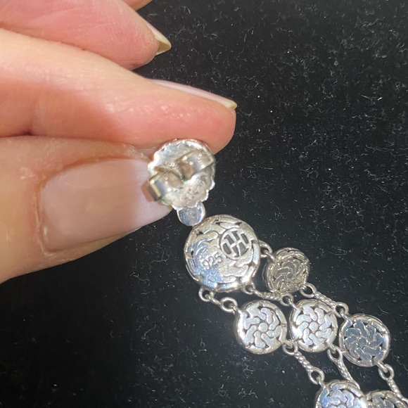 JOHN HARDY Sterling (925) PALU Chandelier Earrings. - Picture 7 of 10
